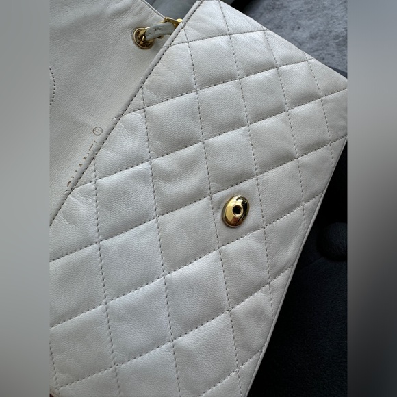 ❗️SALE❗️LOT 1288 24K gold plated chanel vintage mini flap with XL CC - Picture 7 of 14